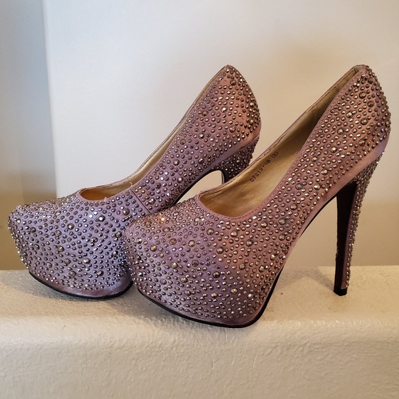 red kiss Shoes - Red kiss platform studded heels 8